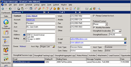 SalesLogix StrongView Success Logs